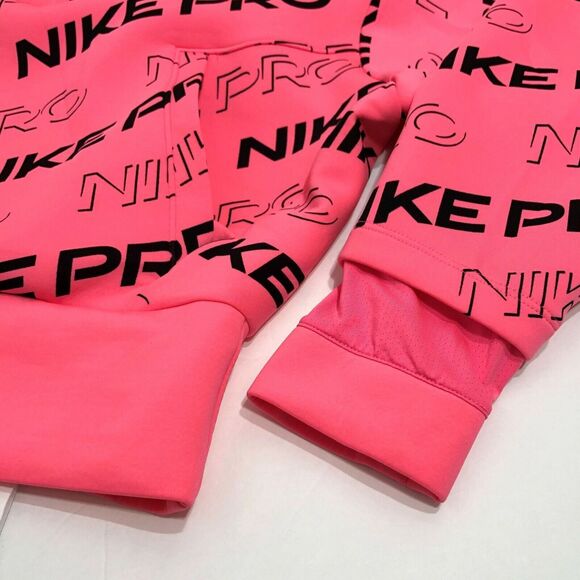NWOT Nike Pro Dri Fit Pink Loose Fit Sweatshirt Pullover Top Training Womens M - Picture 5 of 8